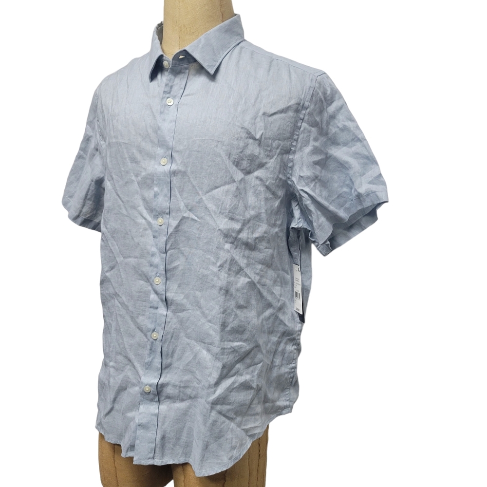 Bloomingdale's Men's Store 100% Short Sleeve Linen Shirt. Size XL.  NWT $88 - Picture 6 of 10